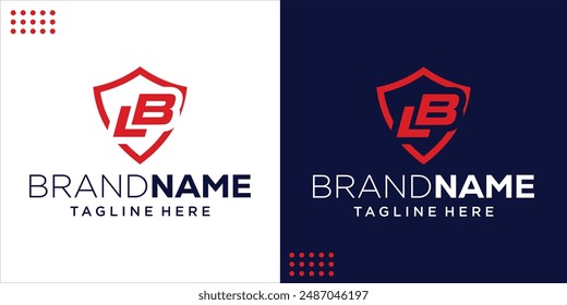 Letter LB Logo With Shield, Design Inspiration, Illustration, Vector