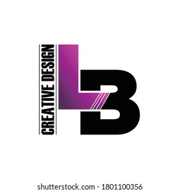 Letter LB simple monogram logo design vector