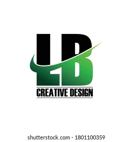 Brief LB einfaches Monogramm-Logo-Design, Vektorgrafik