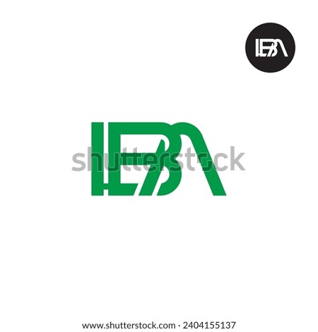 Letter LBA Monogram Logo Design Stock photo © 