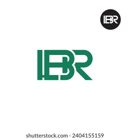 Diseño de logotipo de monograma LBR para carta