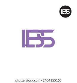Logo-Design des Briefes LBS Monogram