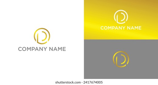 Plantilla de logotipo de carta LC, CL
