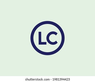 plantilla vectorial de diseño de logotipo lc de letra