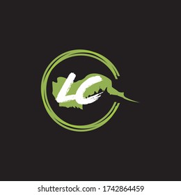 Letter LC logo icon flat and vector design template.
