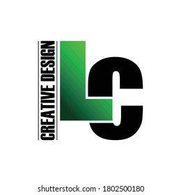 Letra LC diseño de logotipo simple vectorial