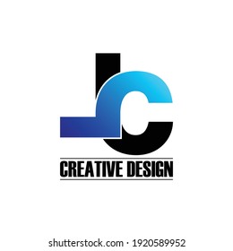 Letter LC simple logo design vector