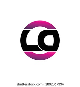 Letter LD circle logo design vector
