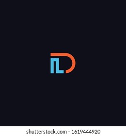 Letter LD or DL initial logo design template vector illustration