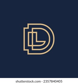 Letter LD or DL logo