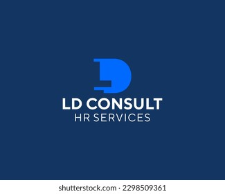 Letter LD DL Simple Monogram Logo
