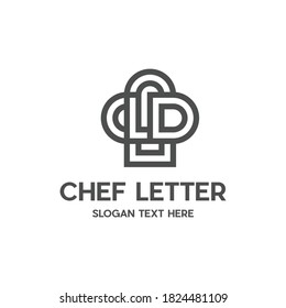 Letter LD Line Hat Chef Modern Abstract Creative Business Logo