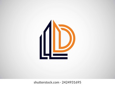 Letter LD logo design template. Logo design for real estate building, investment, company, business