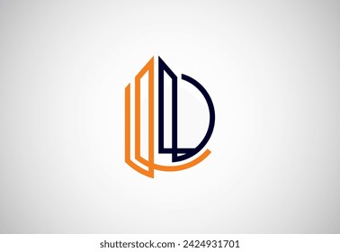 Letter LD logo design template. Logo design for real estate building, investment, company, business