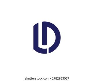 plantilla de vector de diseño de logotipo LD de letra