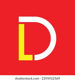 letter LD logo design vector template. LD logo - L and D logo design - L+D icon