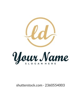 Letter LD logo design vector. Luxury LD logo design template concept