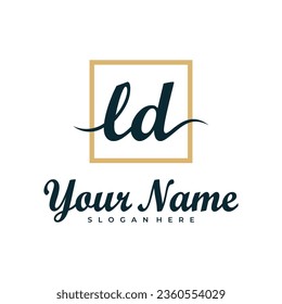 Letter LD logo design vector. Luxury LD logo design template concept