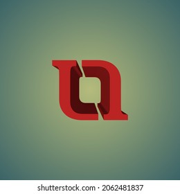 logotipo vectorial de letra "LD" con imagen tridimensional