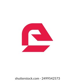 letter le abstract geometric arrow logo vector 