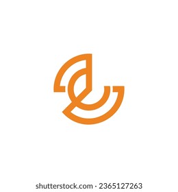 letter le abstract geometric line logo vector 