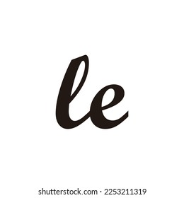 Letter Le connect geometrisches, einfaches Symbol Logo, Vektorgrafik