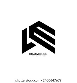 Letter Le Creative Formen Alphabet elegante abstrakte Logo-Idee