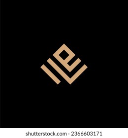 letter LE or EL logo vector image