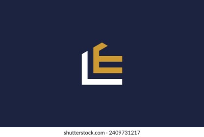 letter le with house logo icon design vector design template inspiration