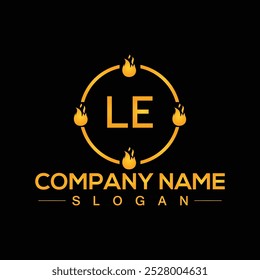 Letter LE initial logo or monogram design