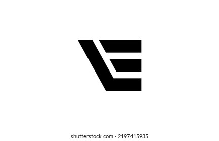 Letter LE logo design. LE logo icon design vector illustration. 