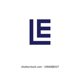 Letter LE logo design vector template