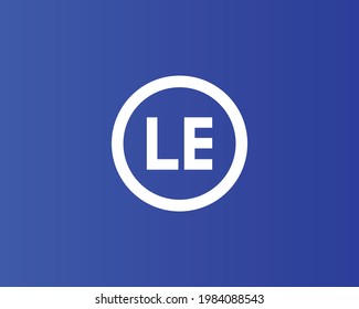 Letter LE logo design vector template