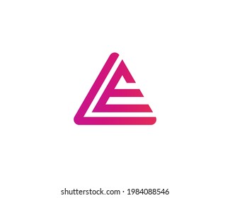 Letter LE logo design vector template