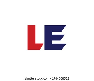 Letter LE logo design vector template