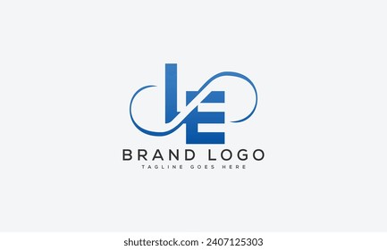 Buchstabe LE Logo Design Vektordesign für Marke.