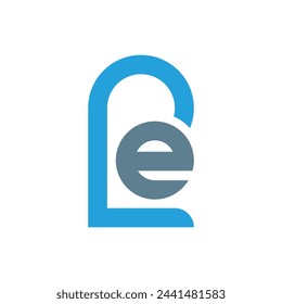 Letter le logo, vector design template.