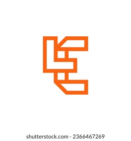 letter le logo vector image