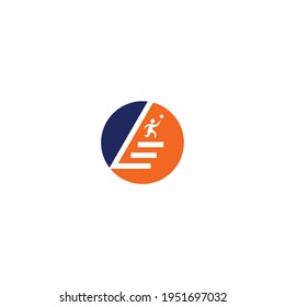 Letter LE reach logo vector template