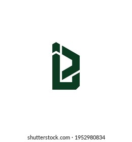 letter le simple geometric line logo vector