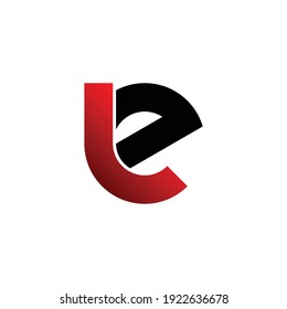 Letter LE simple logo design vector