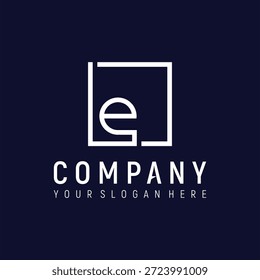 letter LE Square concept logo design vector template