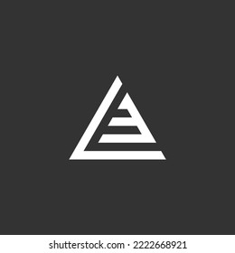 Logo-Design des Buchstaben le Triangle, Vektorgrafik-Vorlage