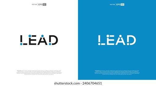 letter LEAD vector wordmark logo typography.A sophisticated wordmark logo embodying elite leadership, representing prestige and exclusivity.