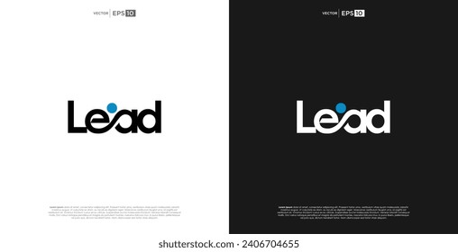 letter LEAD vector wordmark logo typography.A sophisticated wordmark logo embodying elite leadership, representing prestige and exclusivity.