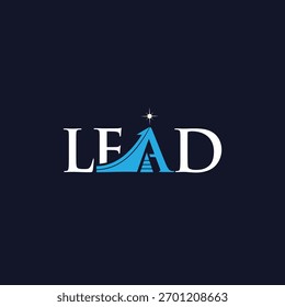 Tipografía del logotipo de la marca de palabras del Vector del PLOMO de la letra. Un logotipo sofisticado de la marca de palabras que encarna el liderazgo de la élite, que representa prestigio y exclusividad.