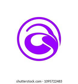 Letter A Leaf Circle Logo