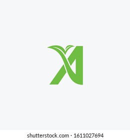 Letter A With Leaf Concept. Green Pharma Logo Design With A Letter Pharmacy Logo Design Template. -  Vector