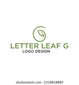 Letter leaf g logo design