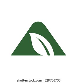 letter A with leaf logo
